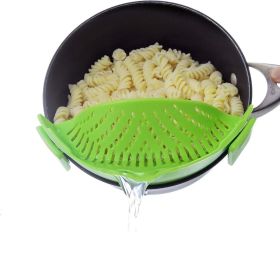Silicone Pot Side Pasta Strainer, 1 Piece Adjustable Silicone Clip on Strainer Clamp for Kitchen, Home Essentials Kitchen Accessories for Cookware