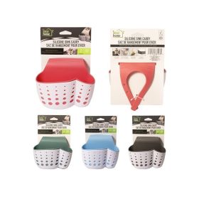 1 Piece Kitchen Sponge Holder, Organizer Sink Hanging Basket, Kitchen Accessories Soap Dishwashing Liquid Draining Basket (Color: Dark Grey)