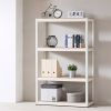 Storage Rack Shelving Unit Storage Shelf Steel Garage Utility Rack 4-Shelf Adjustable Shelves Heavy Duty Display Stand for Books, Kitchenware, Tools B